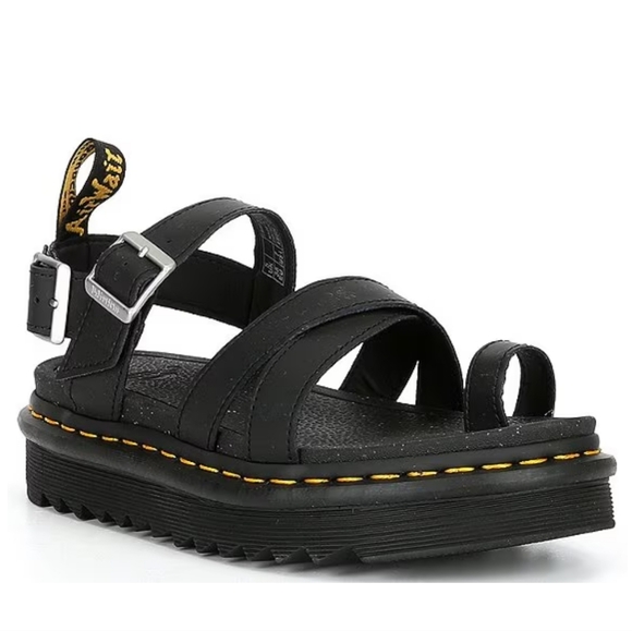 Nwob Dr. Martens Avery Hydro Toe Loop Platform Sandals 9 Black - Picture 8 of 8